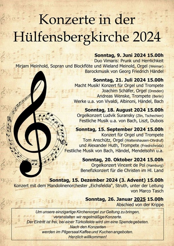 Konzerte in der Hülfensbergkirche 2024